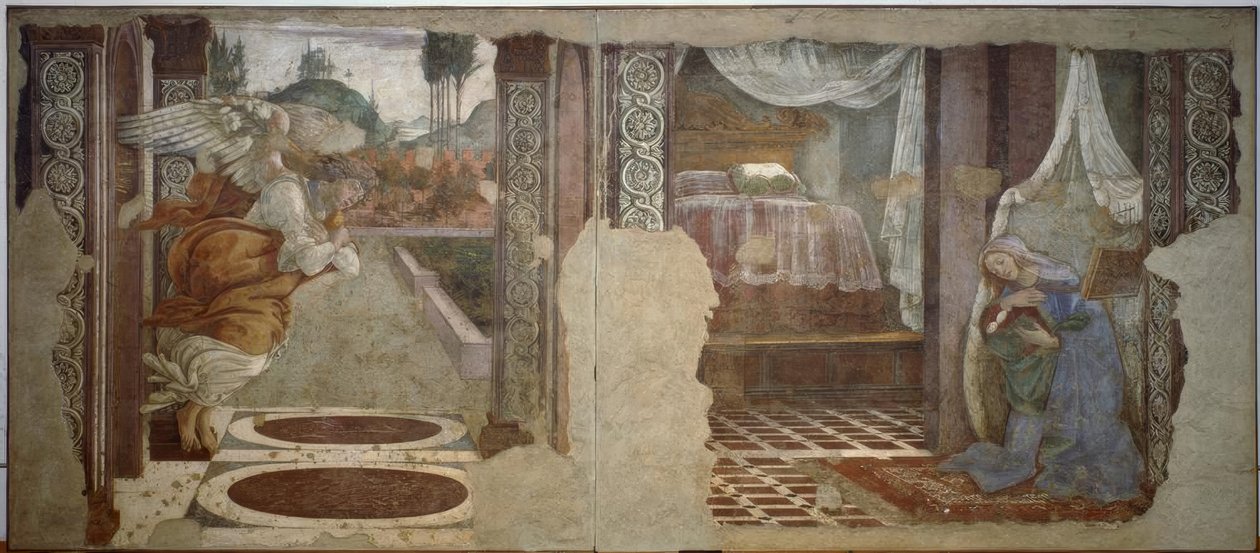 Zwiastowanie przez S. Martino autorstwa Sandro Botticelli
