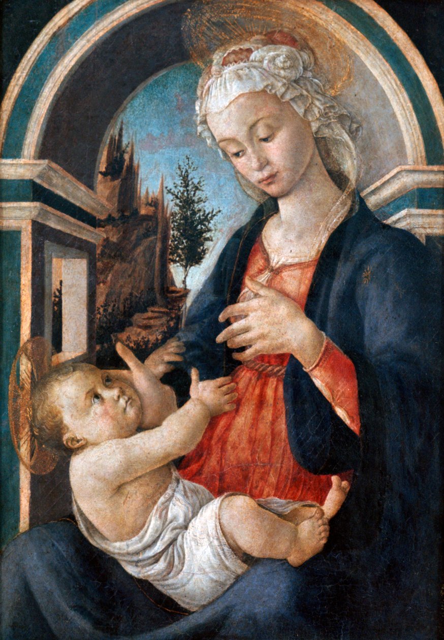 Dziewica z Dzieciątkiem, c1444-1510 autorstwa Sandro Botticelli