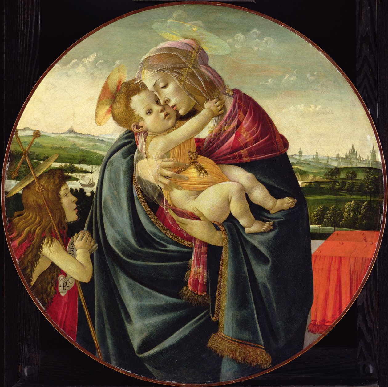 Dziewica z Dzieciątkiem ze św. Janem Chrzcicielem, ok. 1490 autorstwa Sandro Botticelli