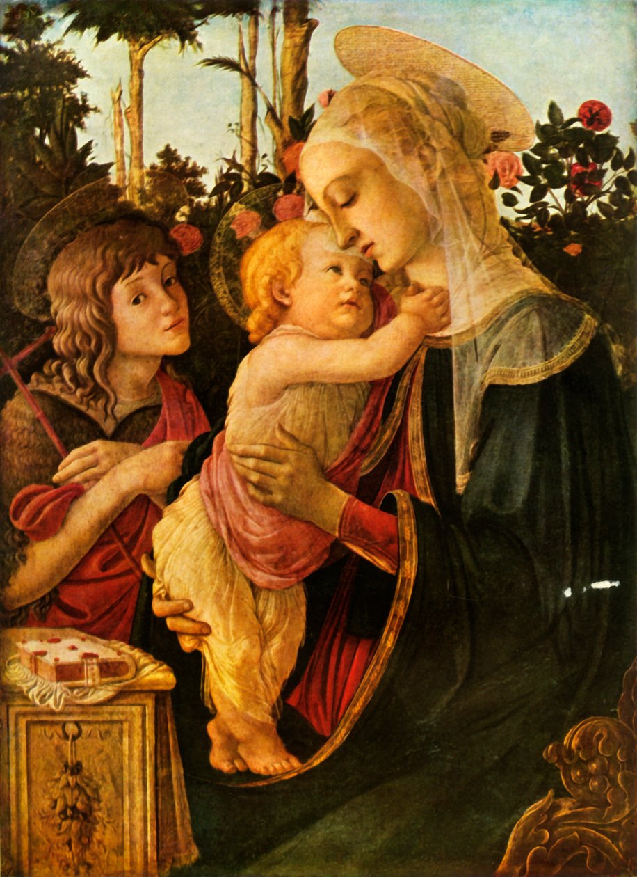 Dziewica z Dzieciątkiem z młodym św. Janem Chrzcicielem, 1470-1475, 1937. autorstwa Sandro Botticelli
