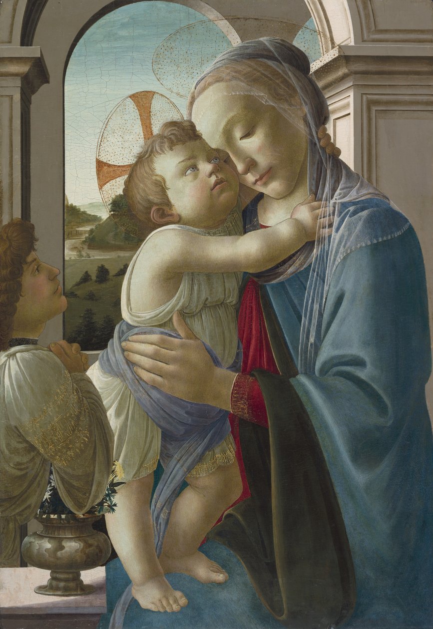 Dziewica z Dzieciątkiem z Aniołem, 1475-85 autorstwa Sandro Botticelli