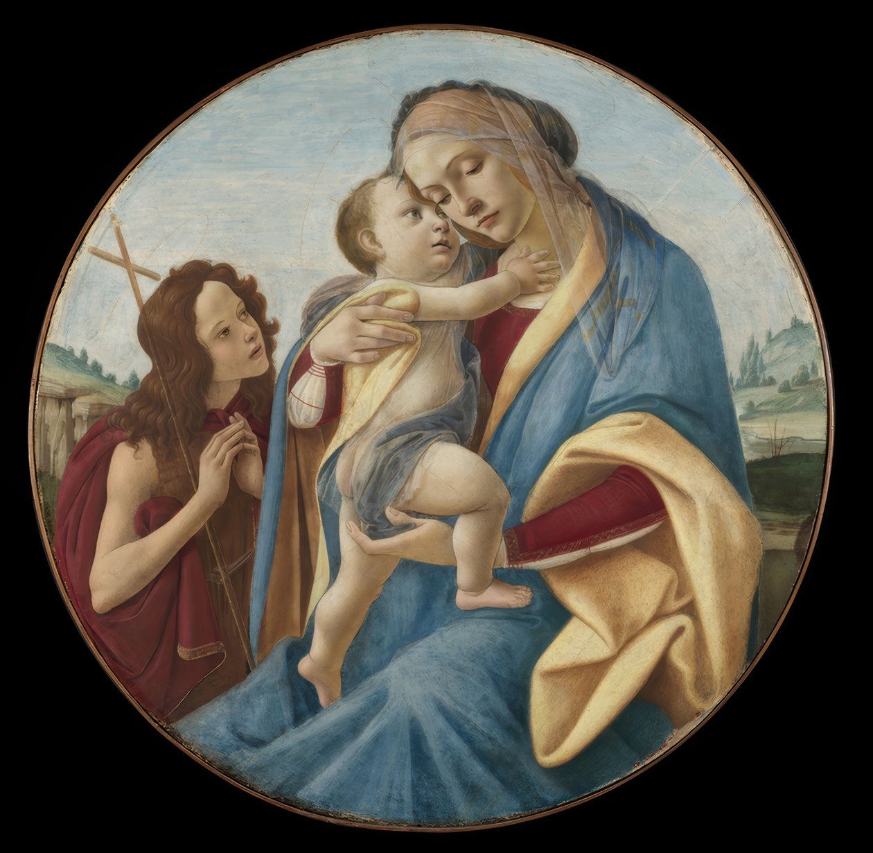 Dziewica i Dzieciątko z młodym świętym Janem Chrzcicielem autorstwa Sandro Botticelli