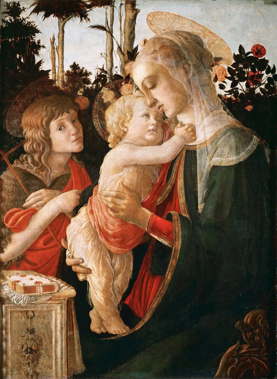 Madonna z Dzieciątkiem z młodym św. Janem Chrzcicielem autorstwa Sandro Botticelli and workshop