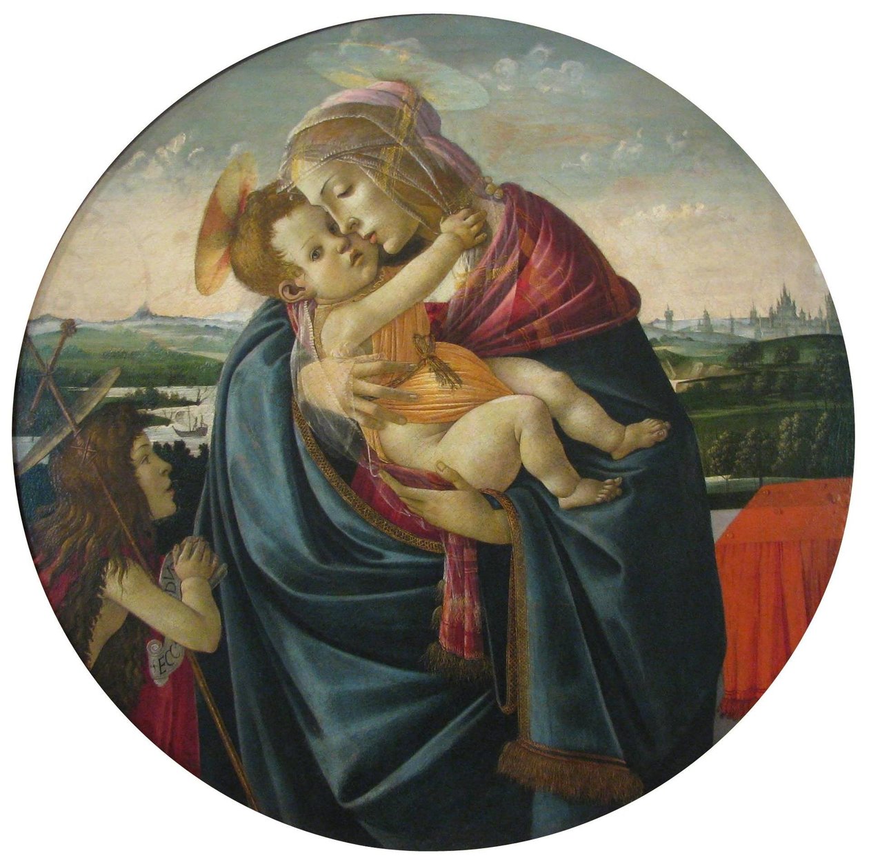 Dziewica z Dzieciątkiem i św. Jan Chrzciciel autorstwa Sandro Botticelli and workshop