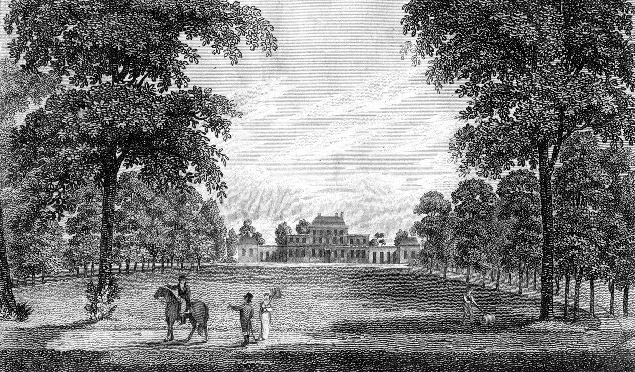 Ember Court, niedaleko Thames Ditton, Surrey, Anglia, 1808 r. autorstwa Sands