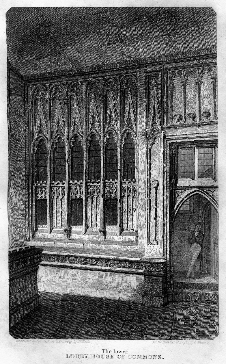 Hol dolny, Izba Gmin, Westminster, Londyn, 1815. autorstwa Sands