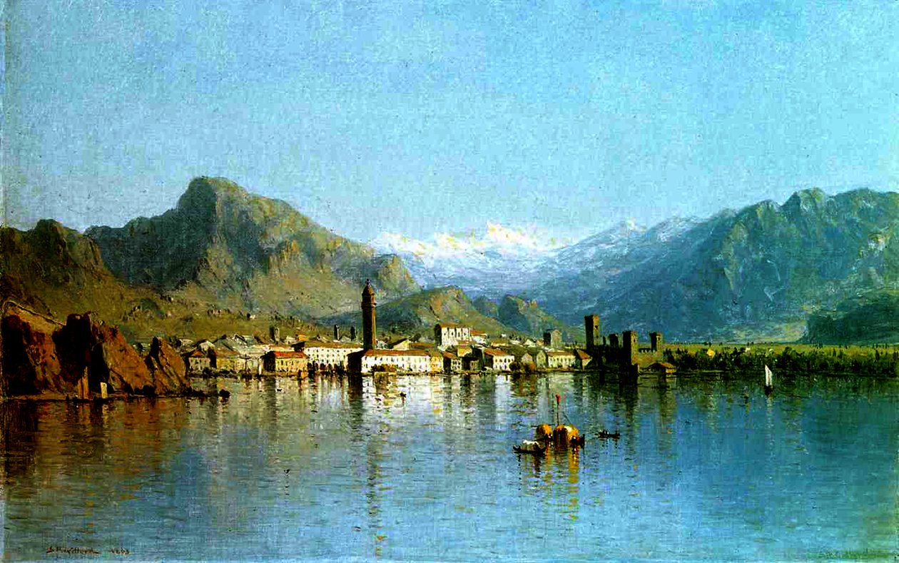 Jezioro Garda, Włochy, 1863 autorstwa Sanford Robinson Gifford