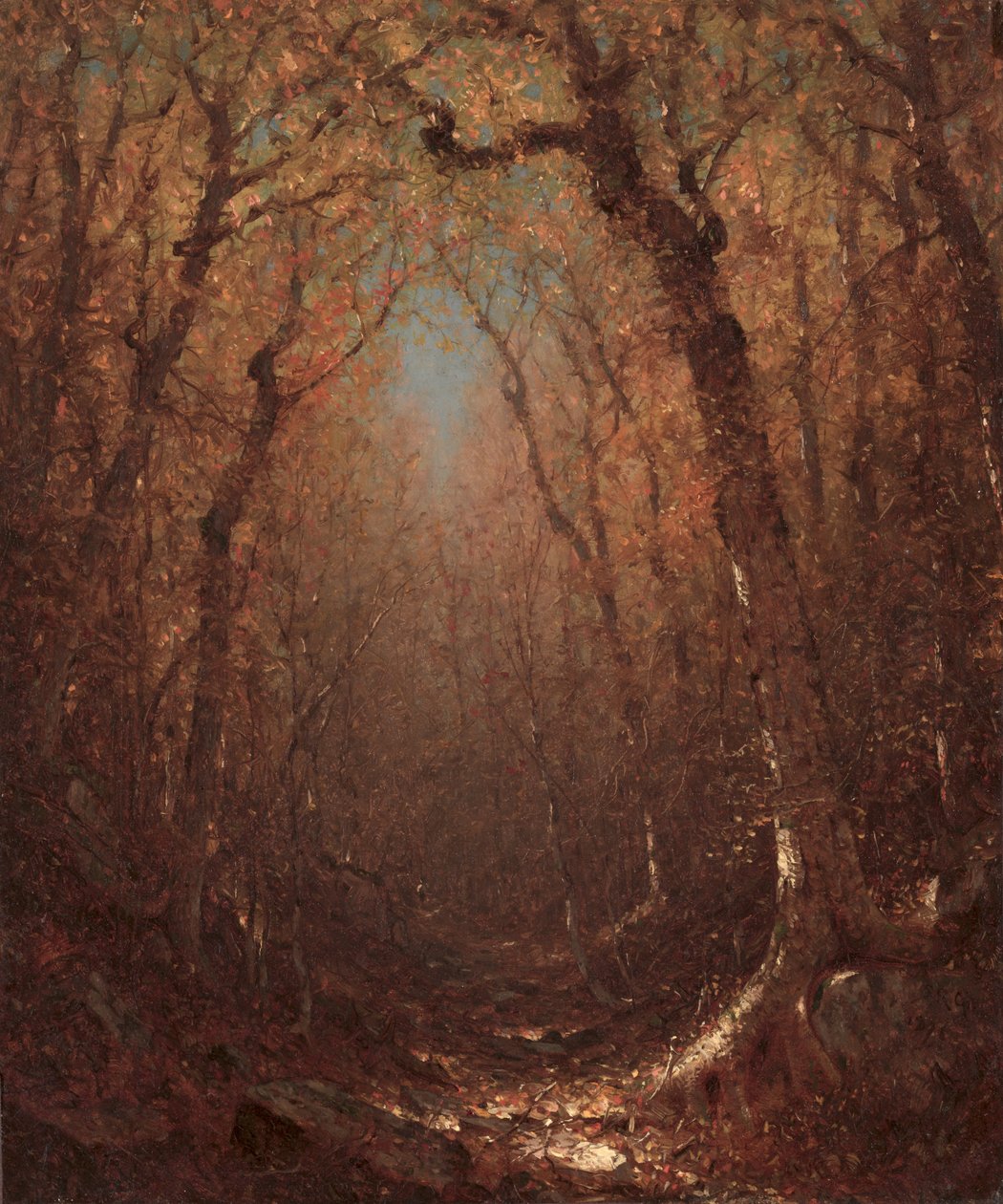 Jesień, leśna ścieżka autorstwa Sanford Robinson Gifford