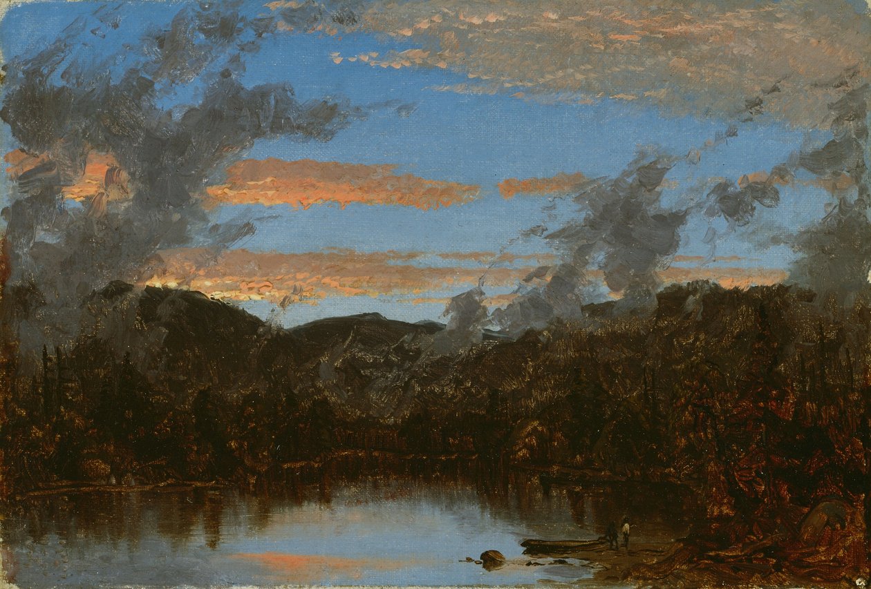 Mgła wschodząca o zachodzie słońca w Catskills, ok. 1861 (olej na płótnie) autorstwa Sanford Robinson Gifford