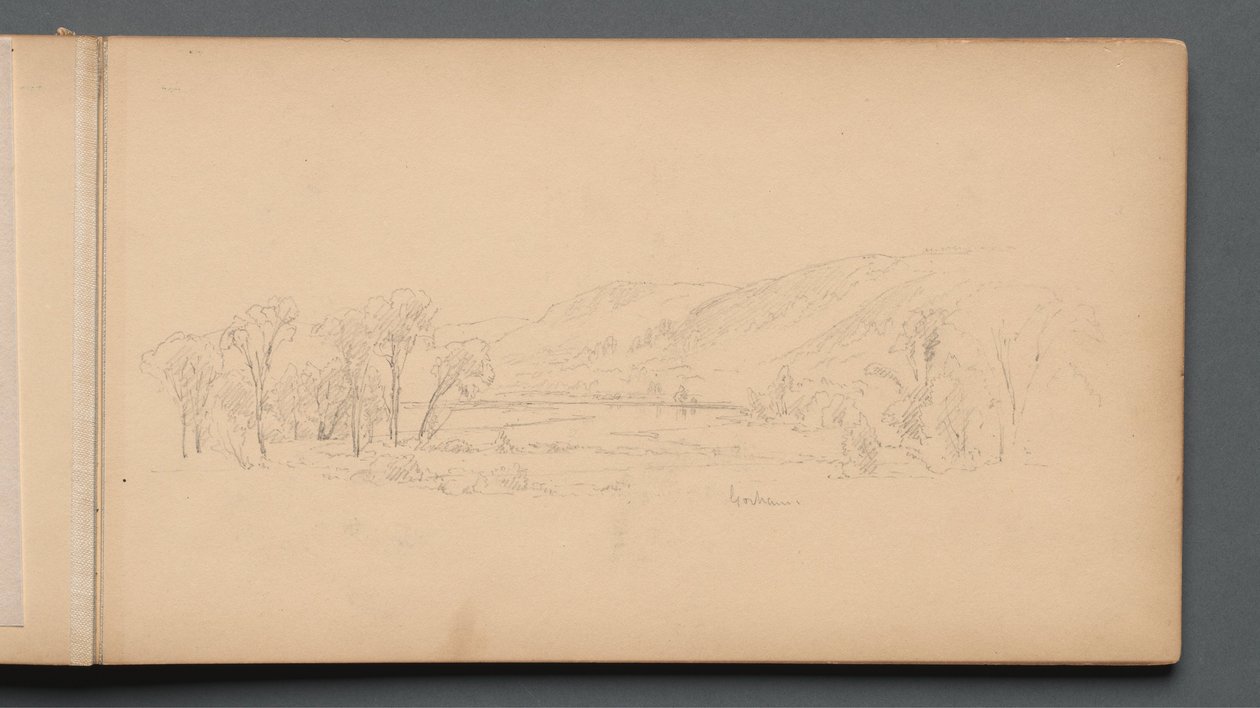 Szkicownik, strona 06: "Gorham" (Maine) autorstwa Sanford Robinson Gifford