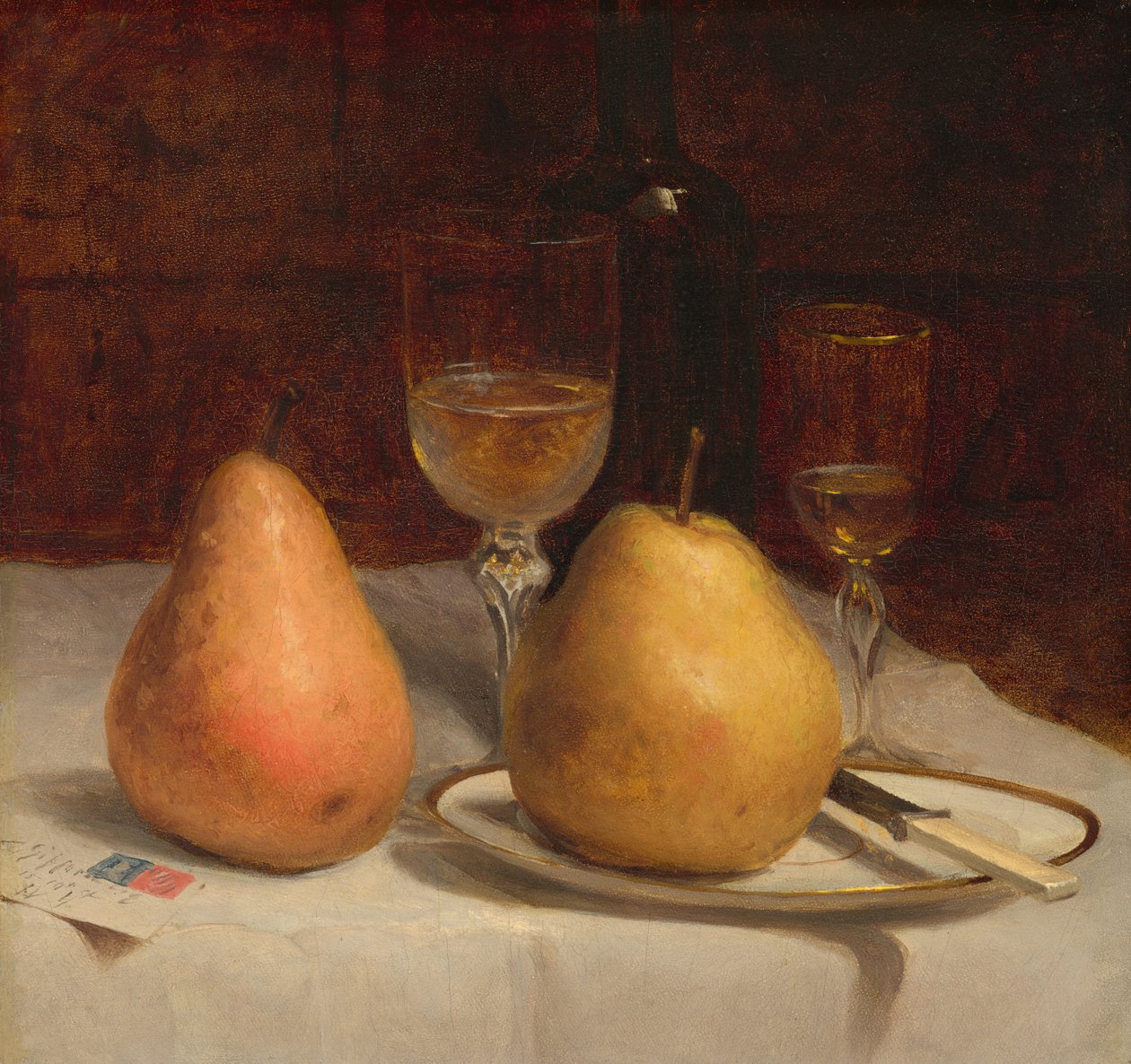 Dwie gruszki na blacie, c. 1866. autorstwa Sanford Robinson Gifford