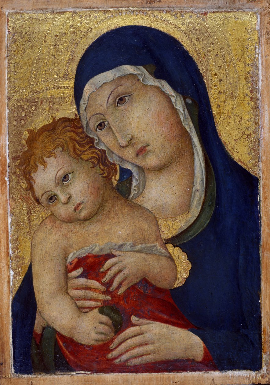 Madonna z Dzieciątkiem, ok.1450 (tempera na drewnie) autorstwa Sano di Pietro