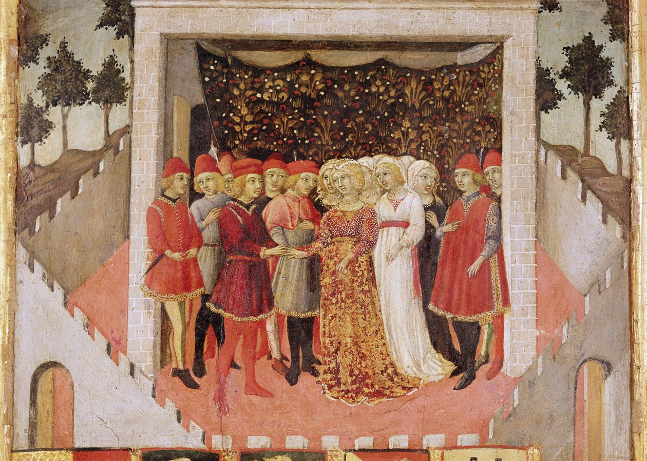 Szlachetne Małżeństwo, 1473 autorstwa Sano di Pietro