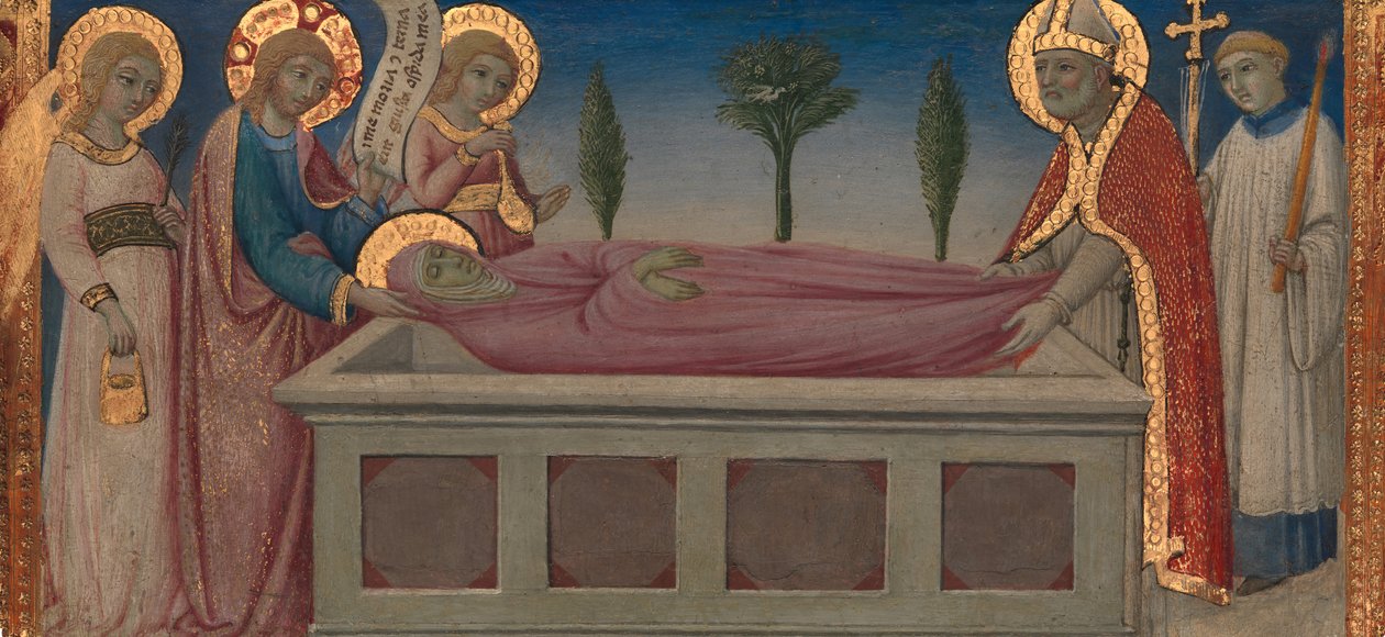 Pogrzeb św. Marty, ca. 1460-70. autorstwa Sano di Pietro