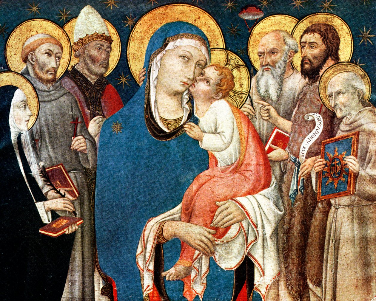 Madonna z Dzieciątkiem ze świętymi, połowa XV w., 1931 r. autorstwa Sano di Pietro