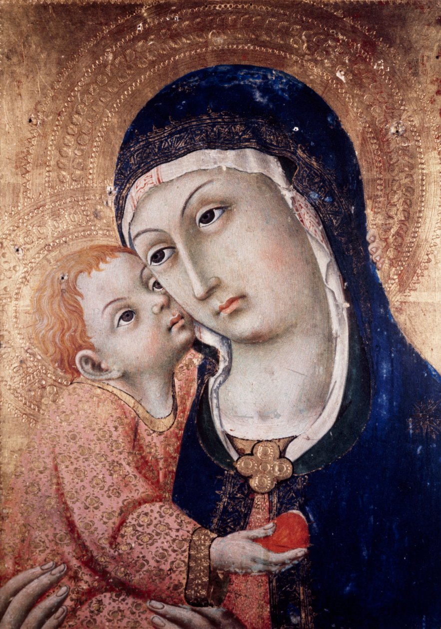 Madonna z Dzieciątkiem autorstwa Sano di also Ansano di Pietro di Mencio Pietro
