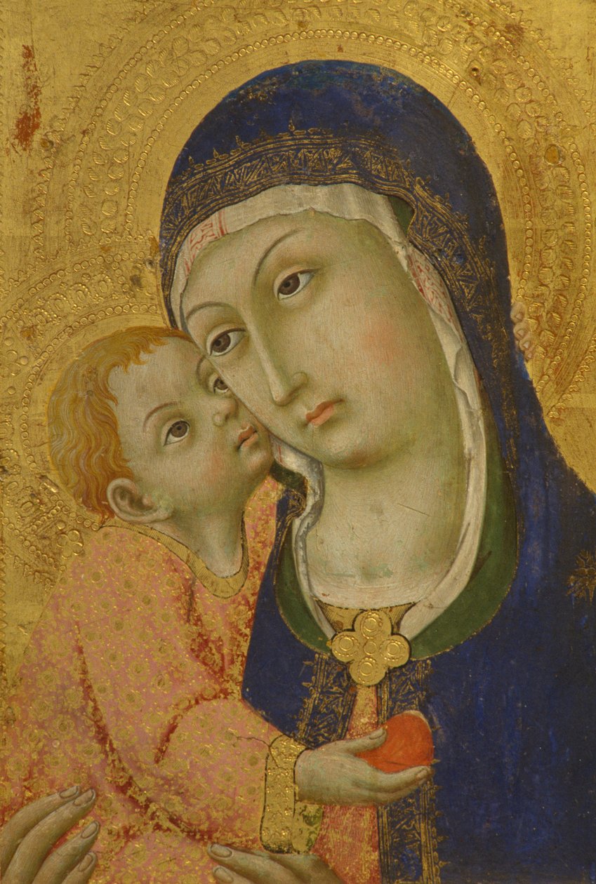 Madonna z Dzieciątkiem — Sano Di Pietro (1406-1481) autorstwa Sano di also Ansano di Pietro di Mencio Pietro