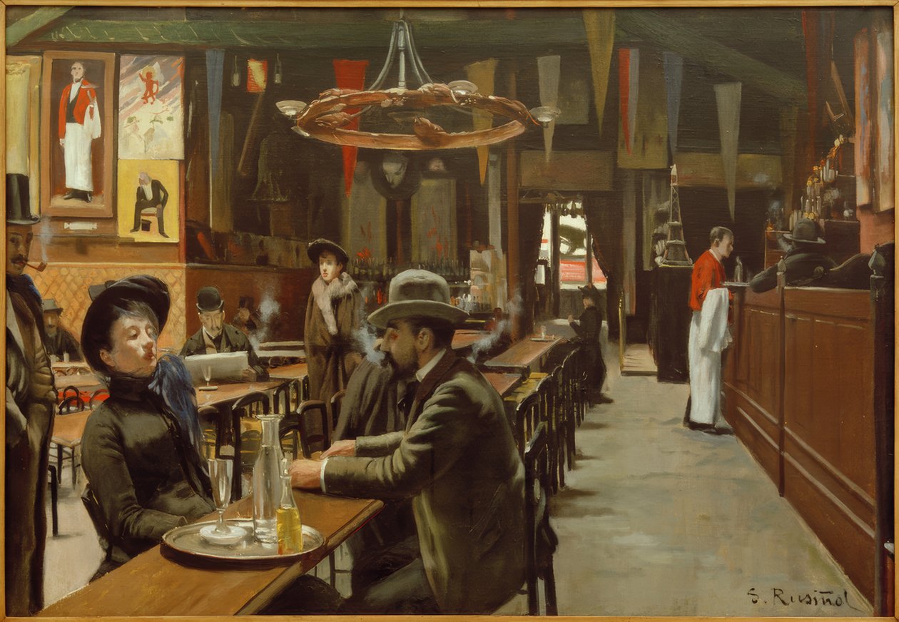 Kawiarnia Montmartre autorstwa Santiago Rusiñol