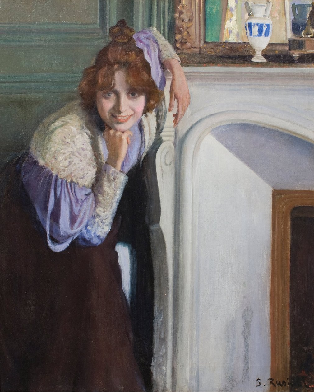 Śmiejąca się dziewczyna autorstwa Santiago Rusiñol