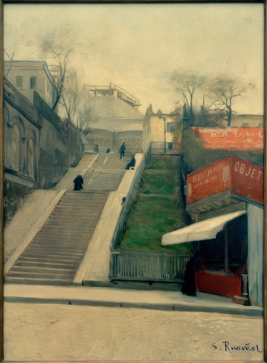 Sacré-Coeur w budowie autorstwa Santiago Rusiñol