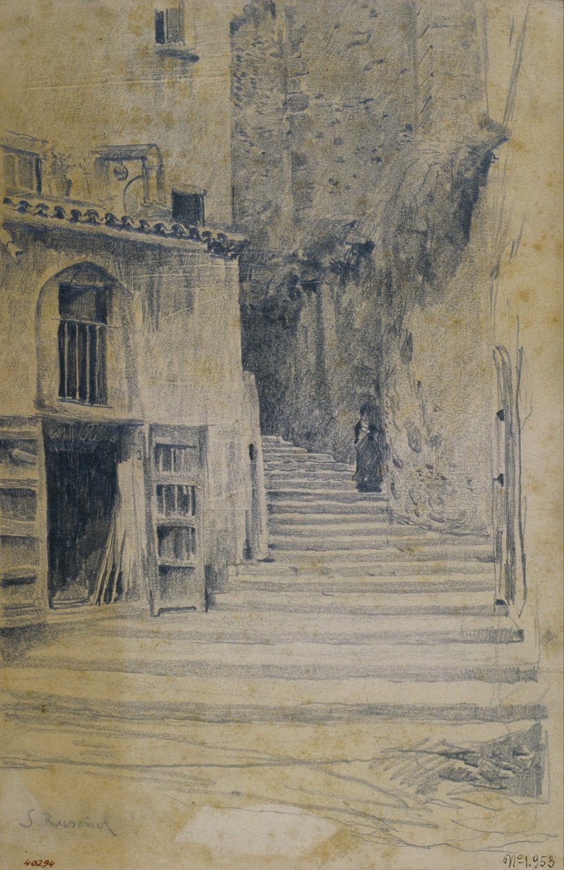 Wieś ul. Grenada autorstwa Santiago Rusiñol