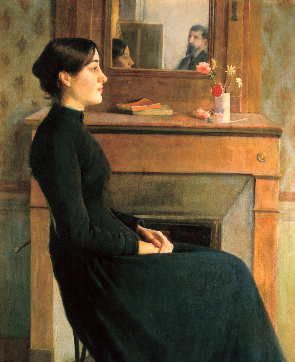 Portret kobiety, obraz Santiago Rusinol y Prats autorstwa Santiago Rusinol i Prats