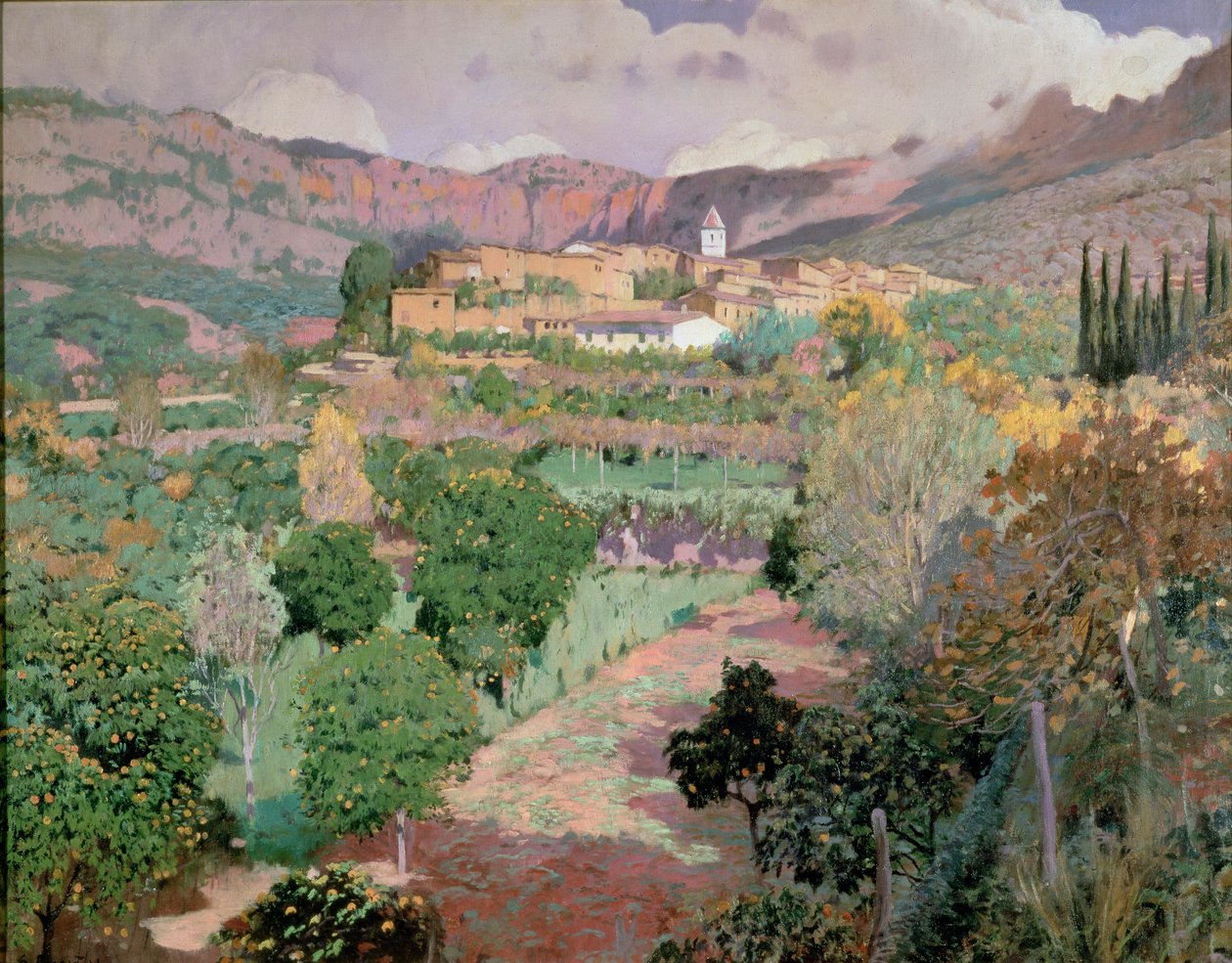 Soller, Majorka (olej na płótnie) autorstwa Santiago Rusinol i Prats