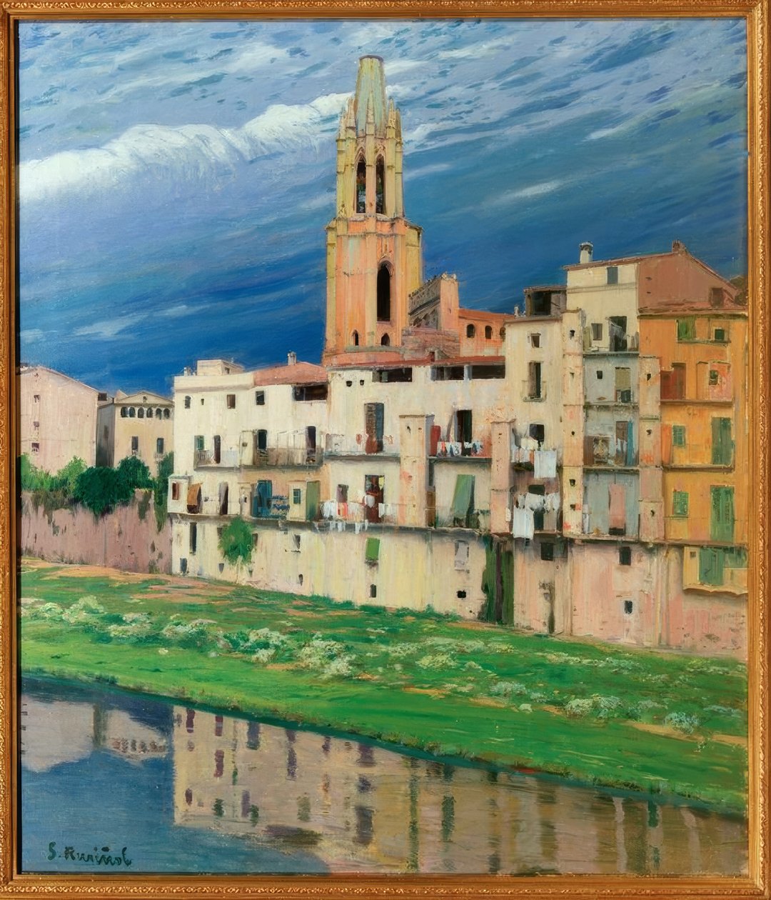 Der Fluss Onyar w Gironie autorstwa Santiago Rusiñol