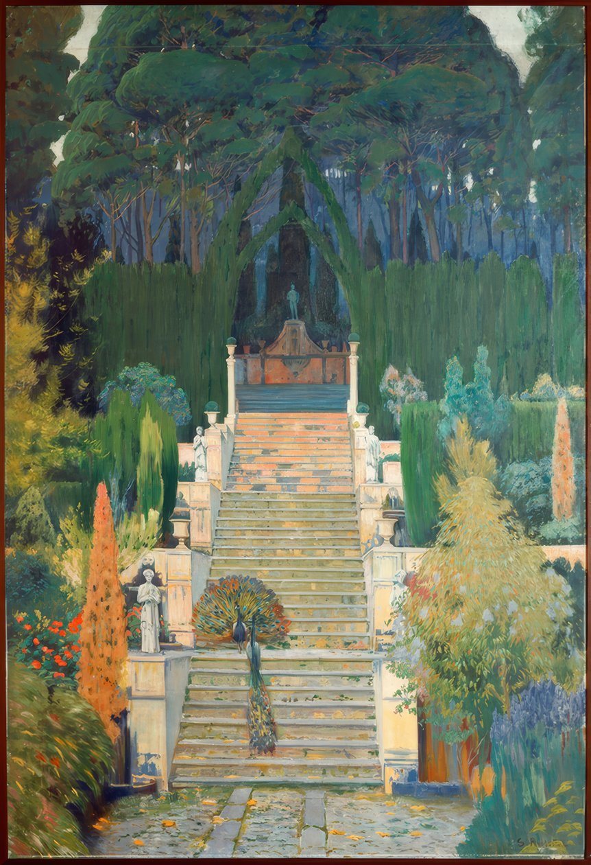 Okazały ogród. Raixa II autorstwa Santiago Rusiñol