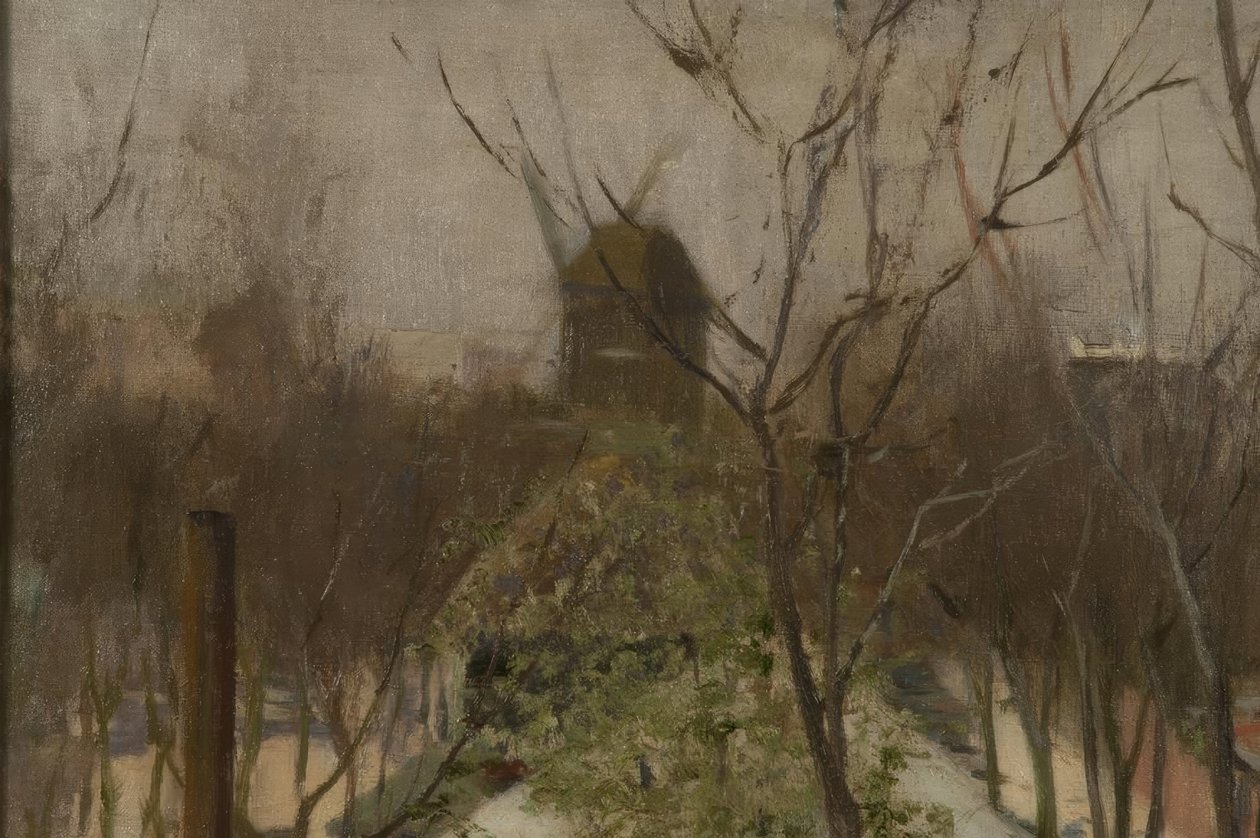 Park von Moulin de la Galette autorstwa Santiago Rusiñol