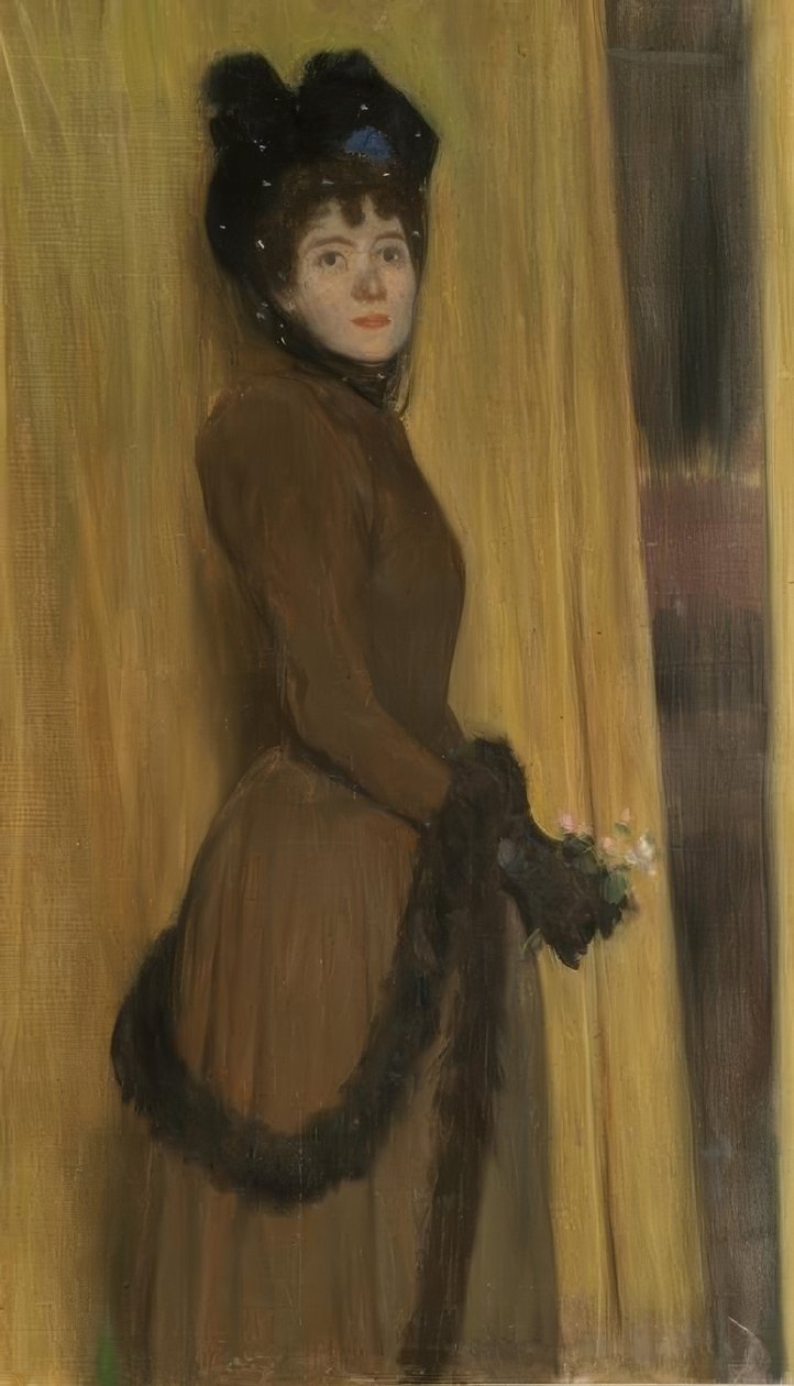Portret panny Mc Flower autorstwa Santiago Rusiñol