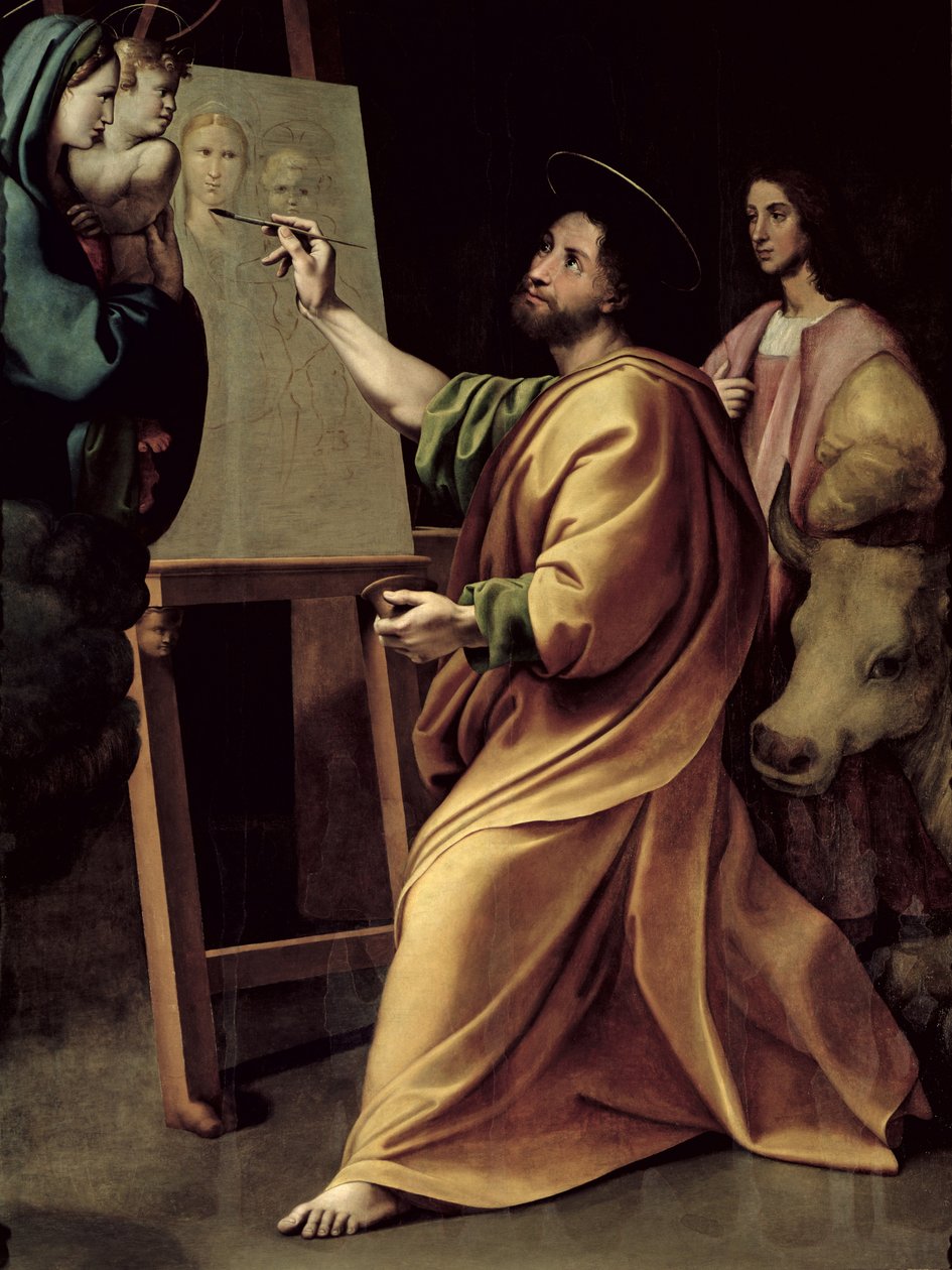 Św. Łukasz malujący Dziewicę autorstwa Raffaello Sanzio Raphael