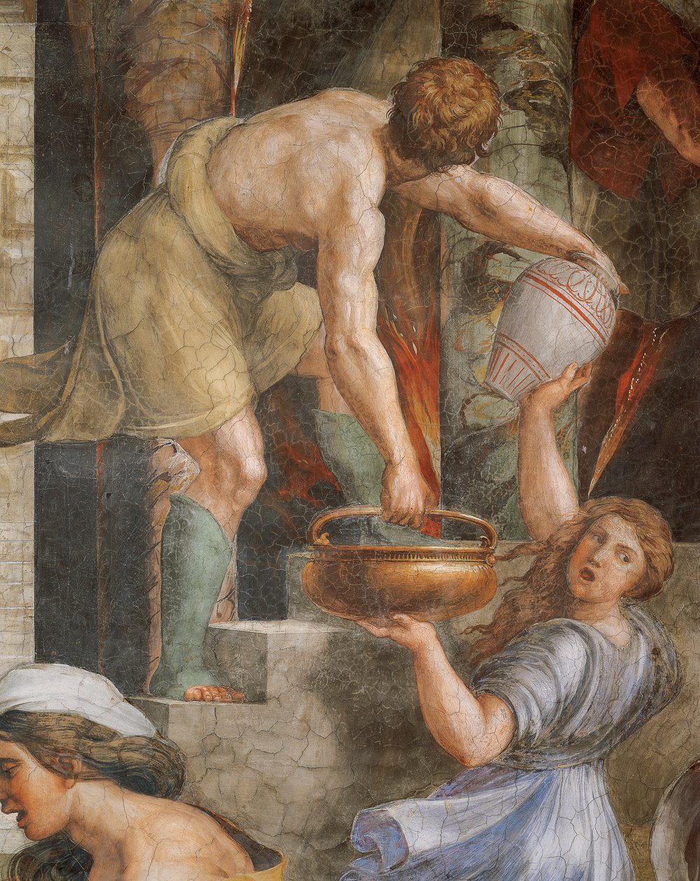 Pożar w Borgo autorstwa Sanzio of Urbino (workshop) Raphael