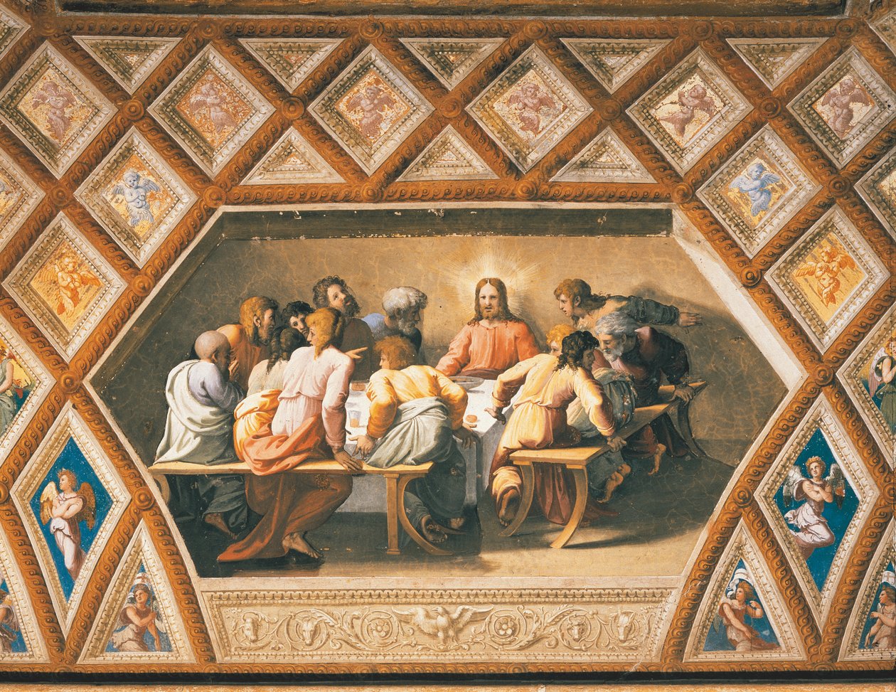 Ostatnia Wieczerza autorstwa Sanzio of Urbino (workshop) Raphael