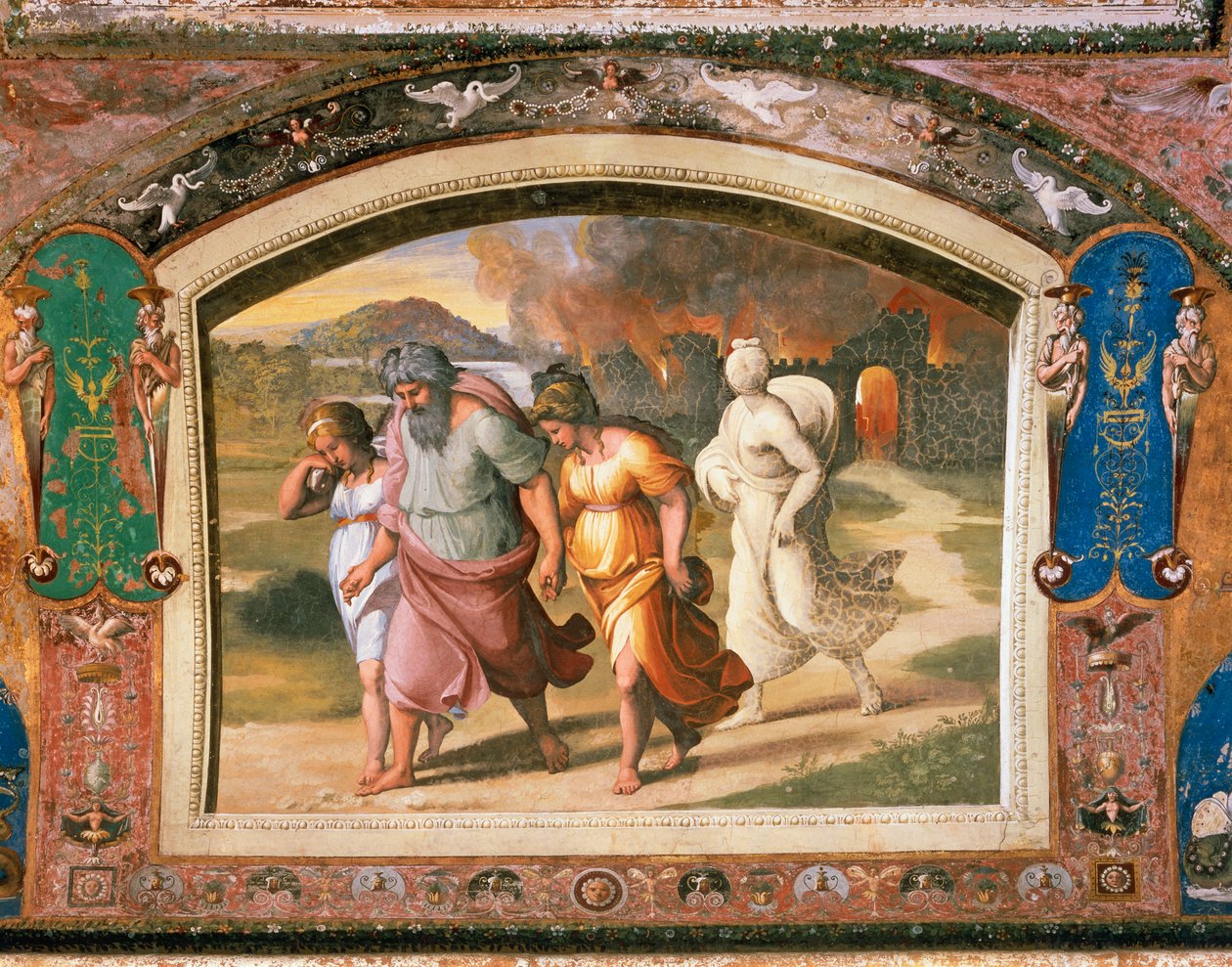 Lot Lota z Sodomy autorstwa Sanzio of Urbino (workshop) Raphael