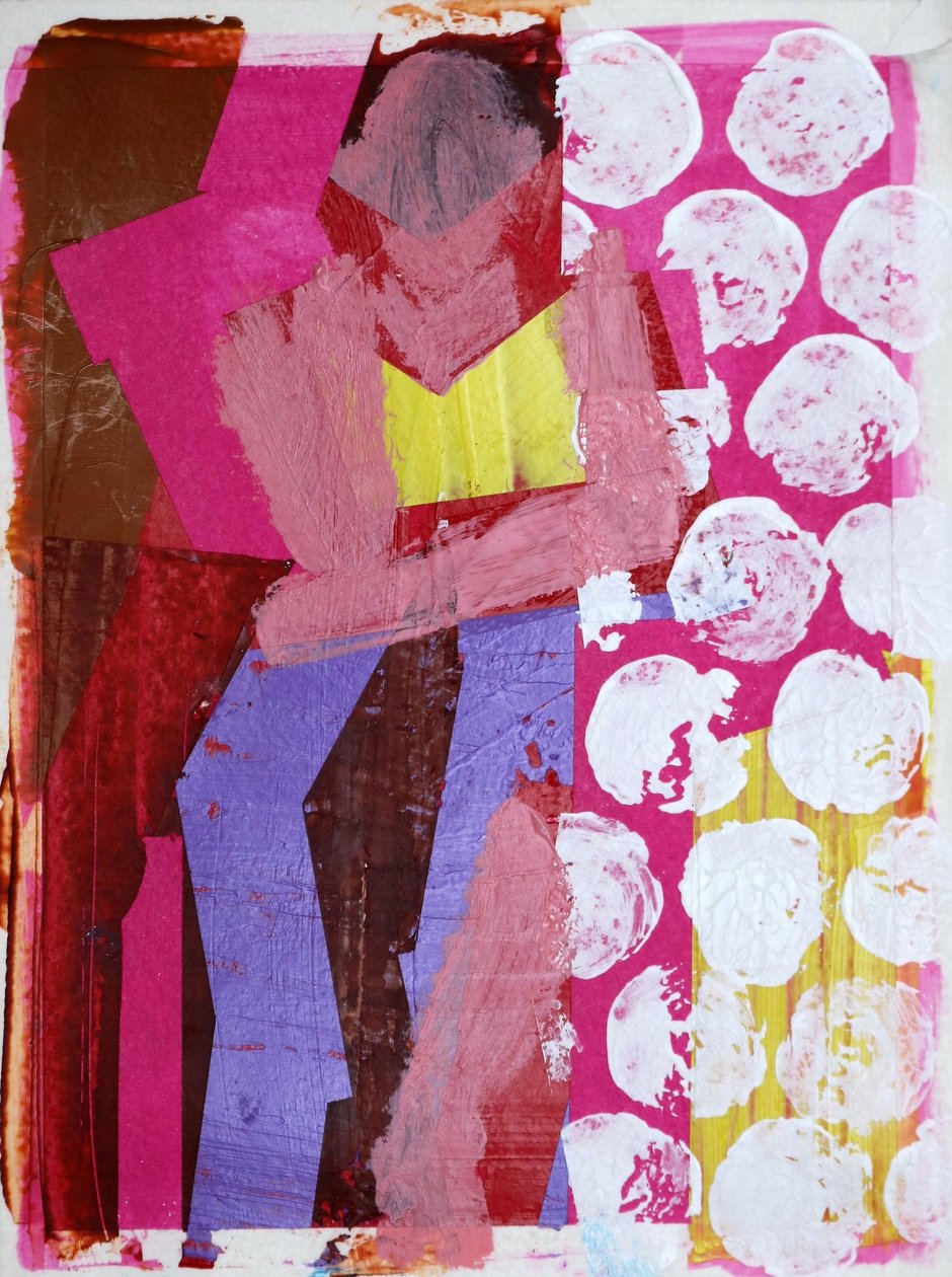 Elle #1, 2020 (akryl na papierze) autorstwa Sara Hayward