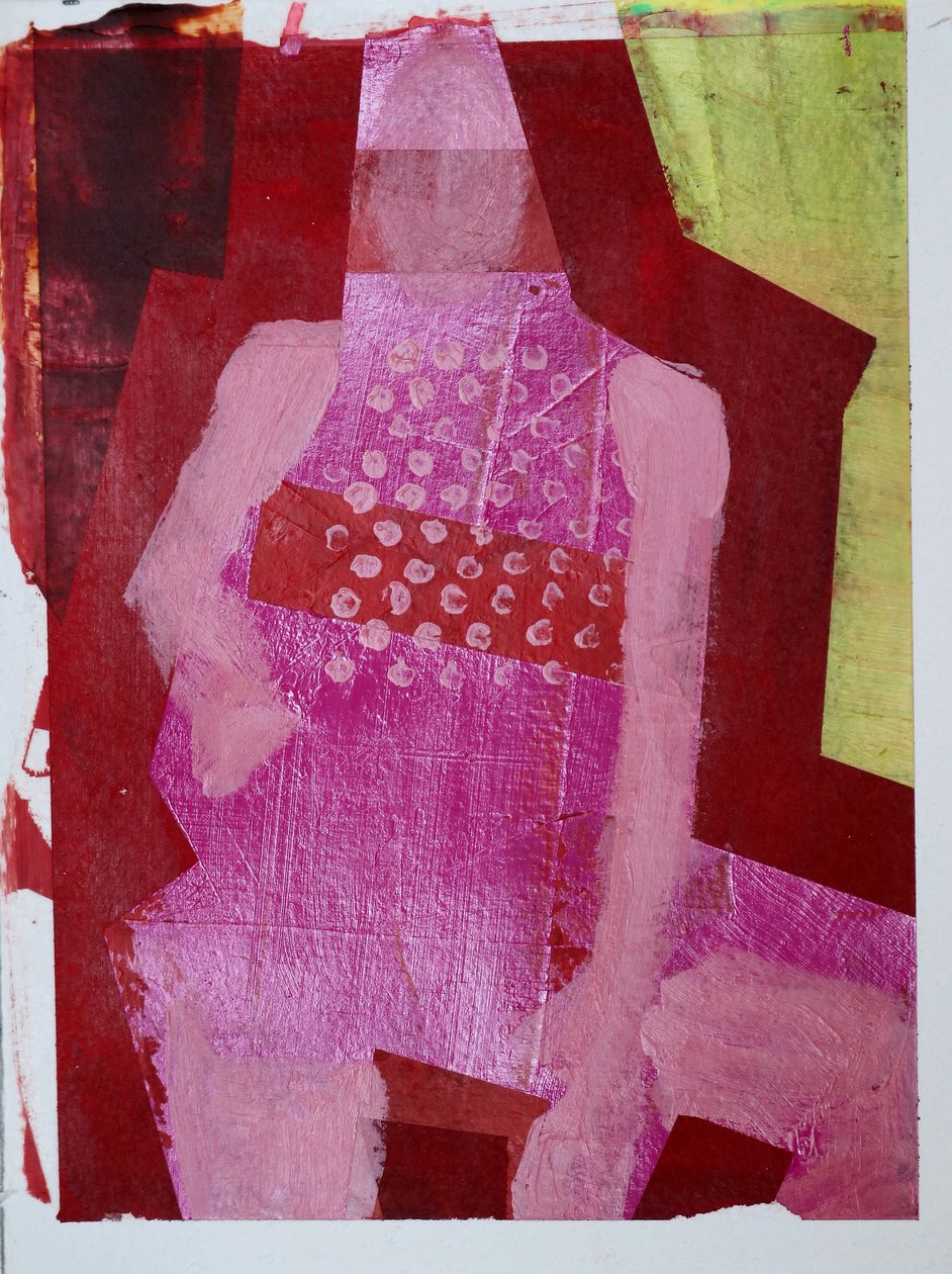 Elle #4, 2020 (akryl na papierze) autorstwa Sara Hayward