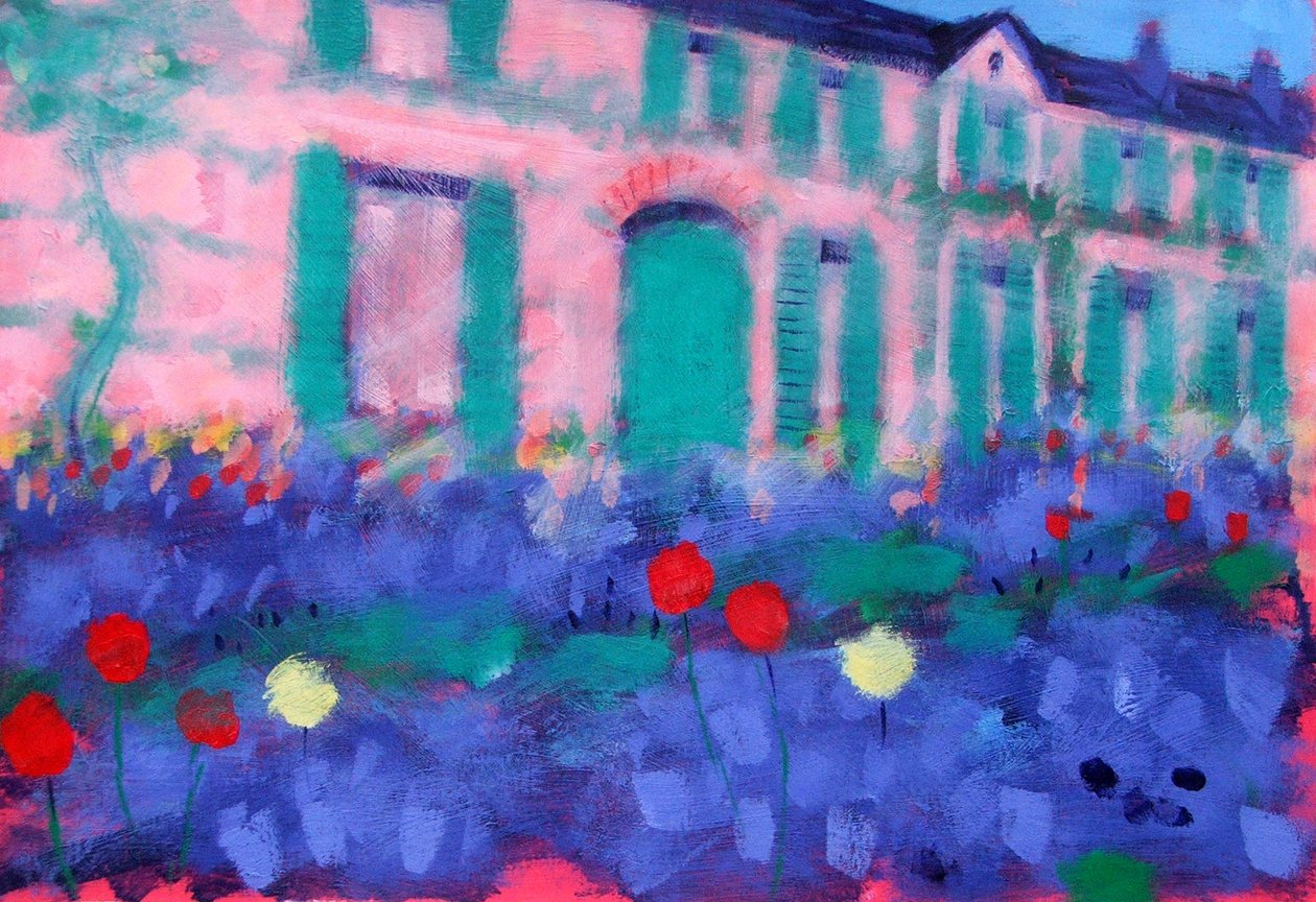 Giverny (akryl na desce) autorstwa Sara Hayward