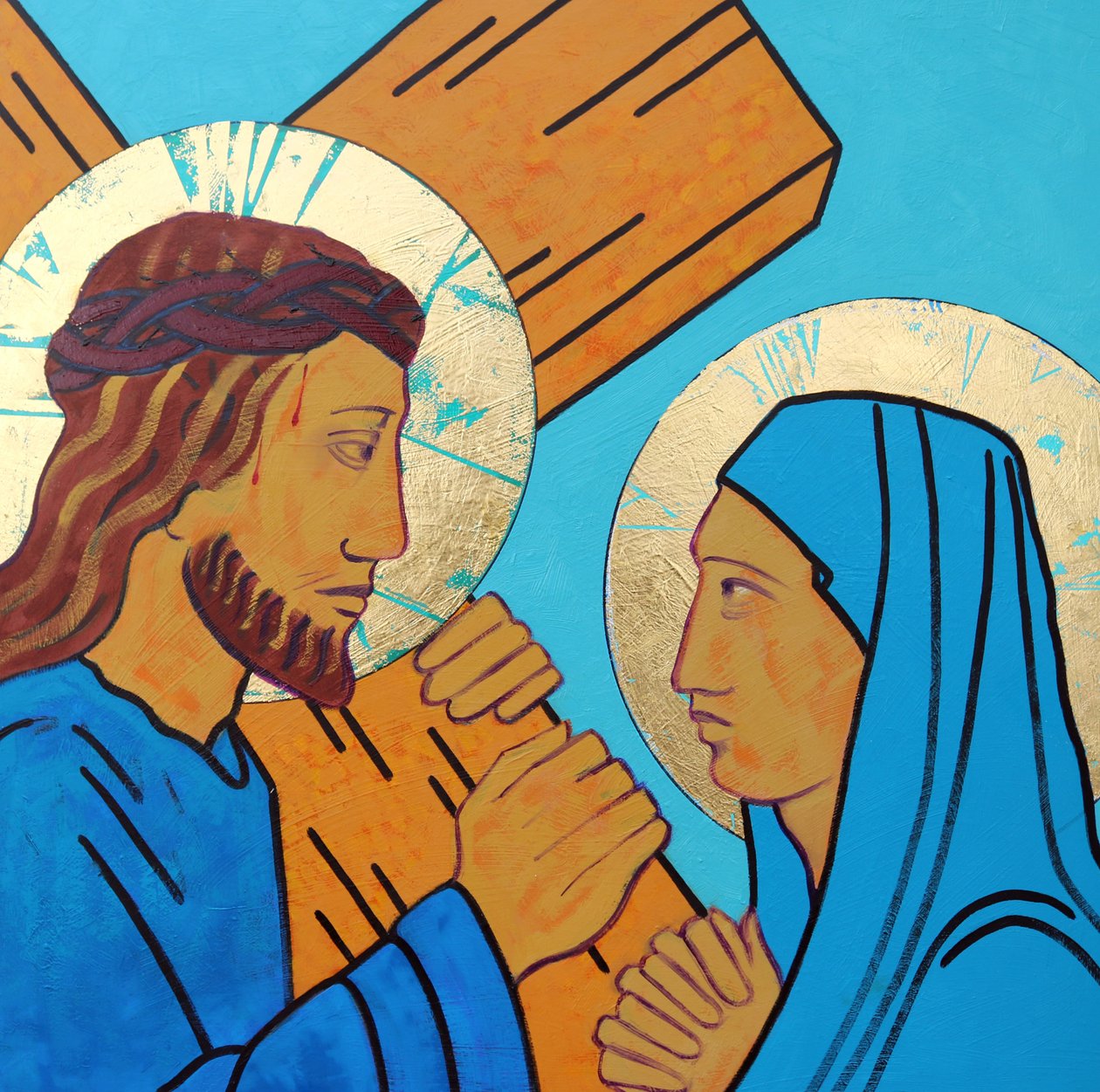 Jezus spotyka swoją matkę autorstwa Sara Hayward