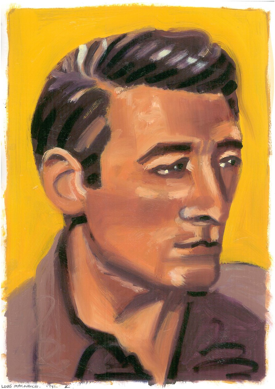 Louis MacNeice, 2008 (olej na papierze) autorstwa Sara Hayward