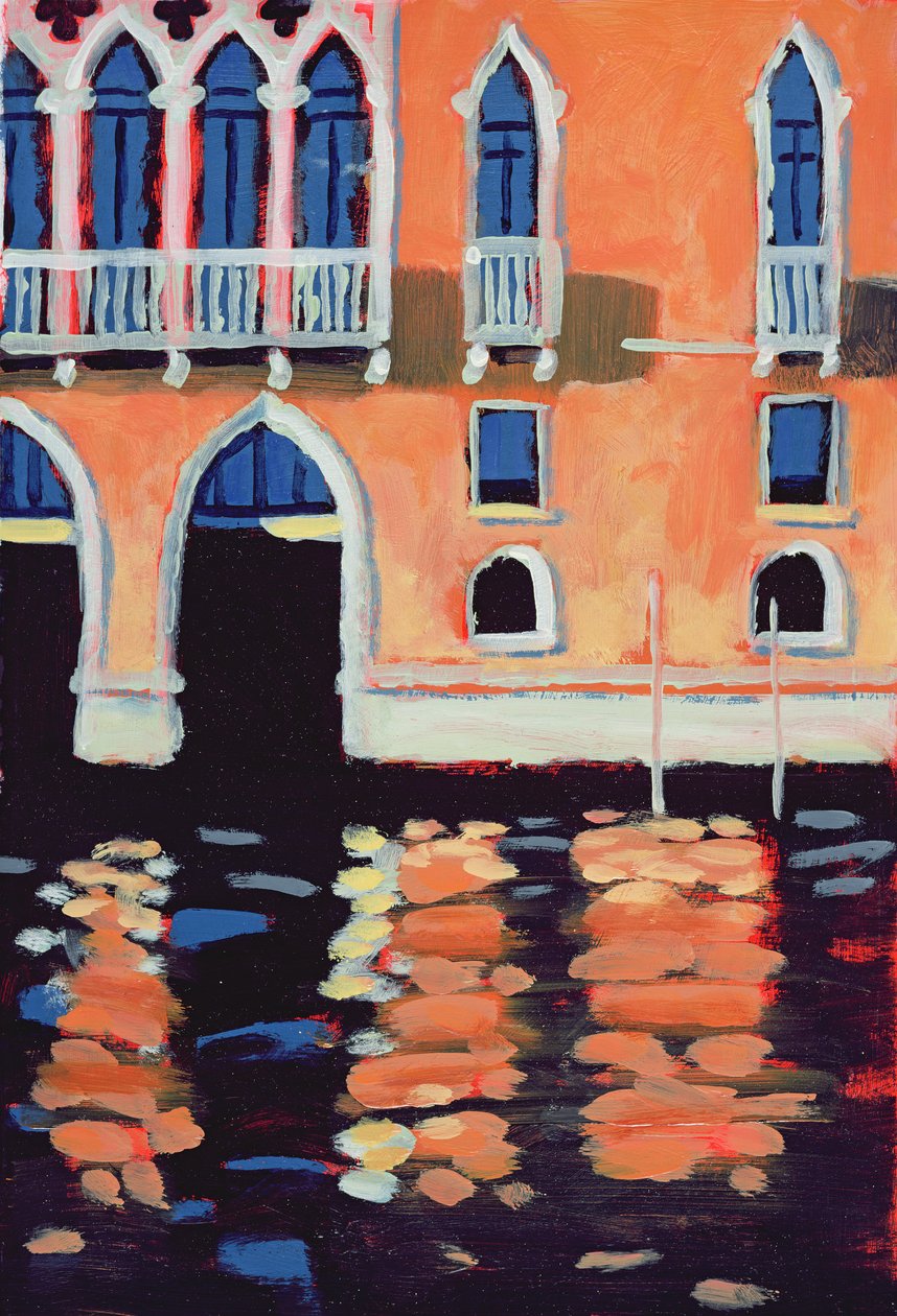 Palazzo, Wenecja (olej na karcie) autorstwa Sara Hayward