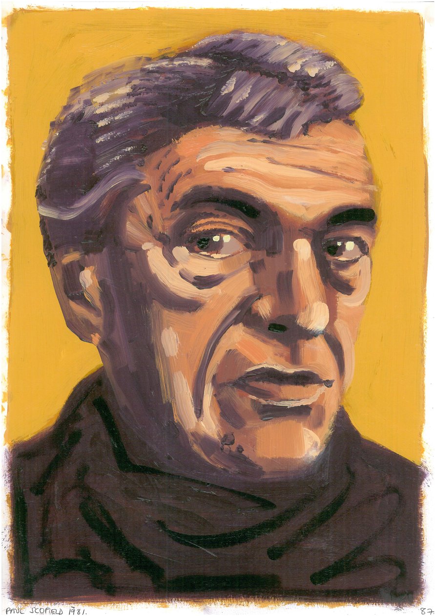 Paul Scofield, 2008 (olej) autorstwa Sara Hayward