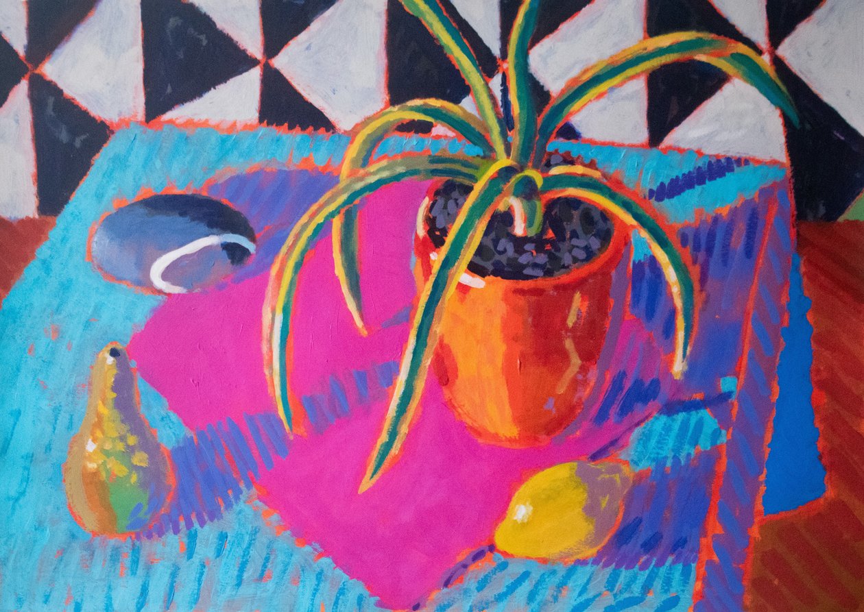 Martwa natura # 38, 2024 (akryl na papierze) autorstwa Sara Hayward