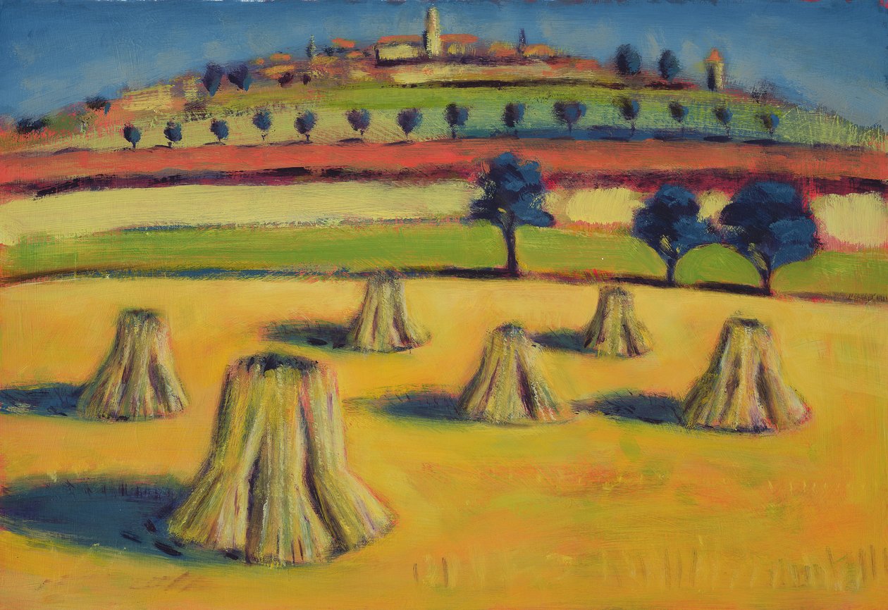 Swiss Harvest (olej na karcie) autorstwa Sara Hayward