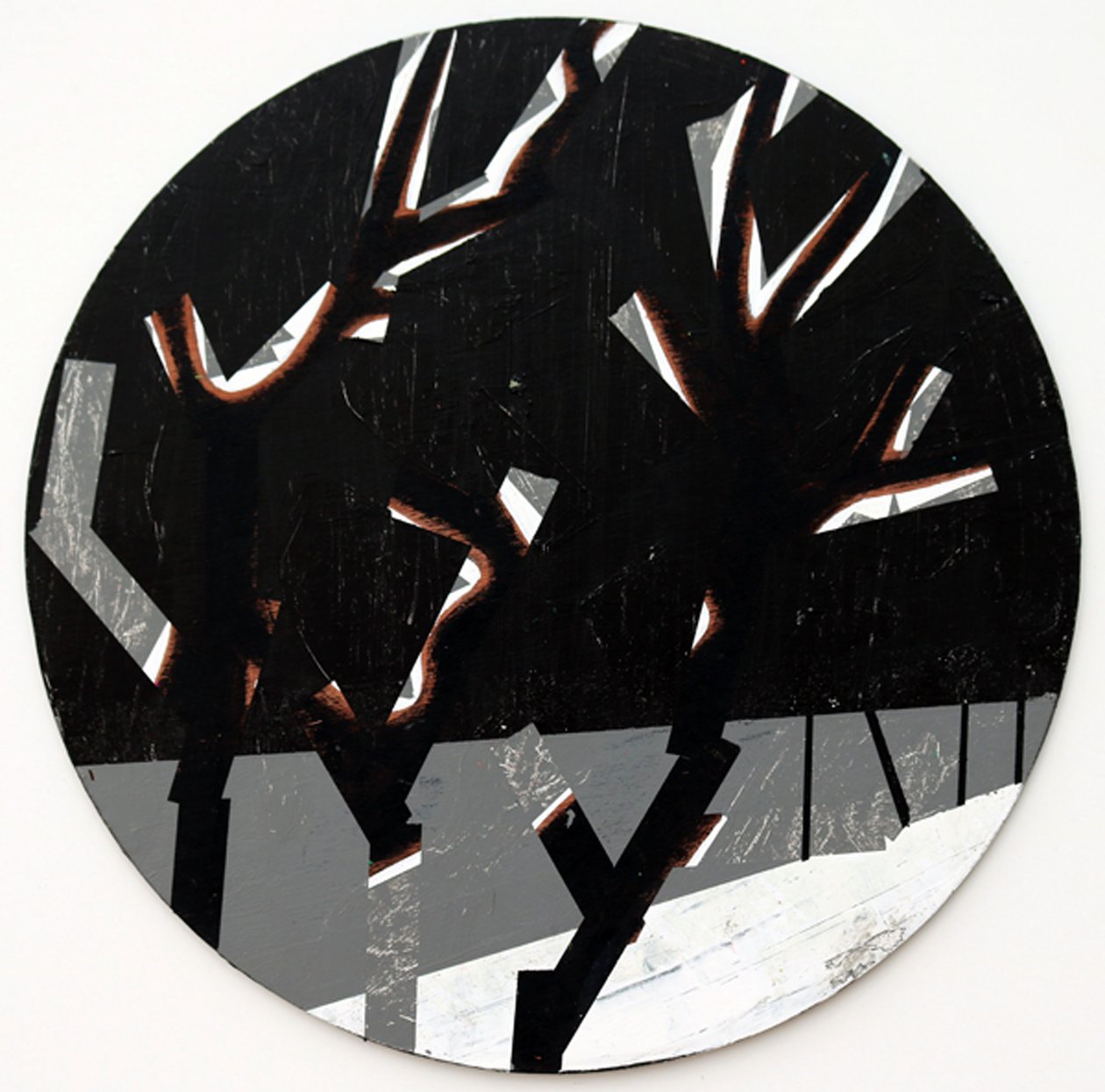 Twixt Heaven and Earth I-N (akryl na okrągłej tablicy) autorstwa Sara Hayward