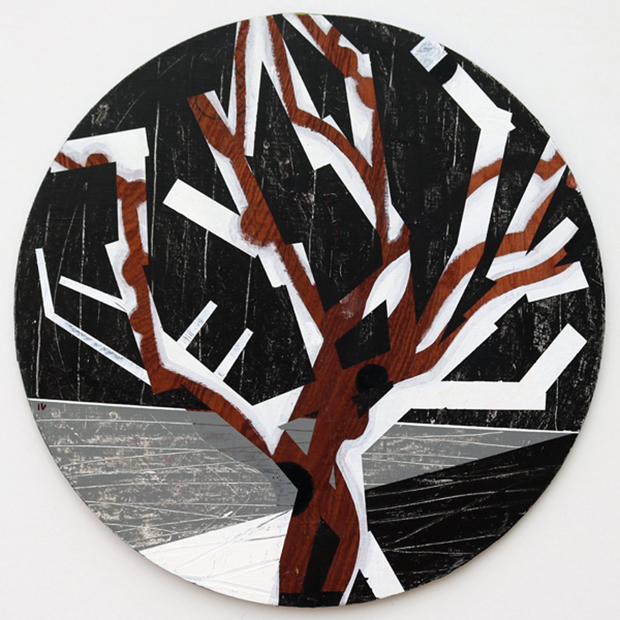Twixt Heaven & Earth IV-B (akryl na okrągłej tablicy) autorstwa Sara Hayward