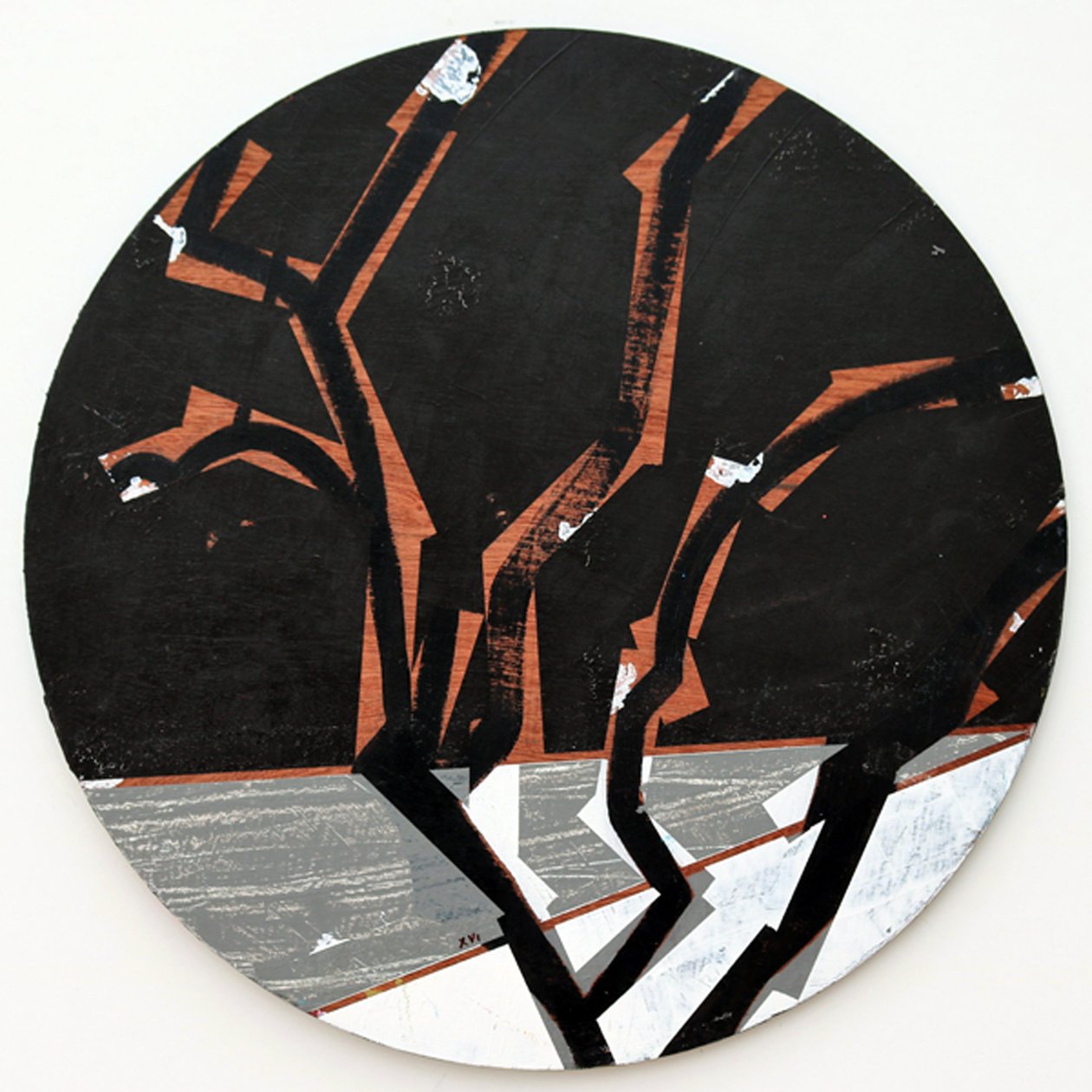 Twixt Heaven & Earth XVI-B (akryl na okrągłej tablicy) autorstwa Sara Hayward