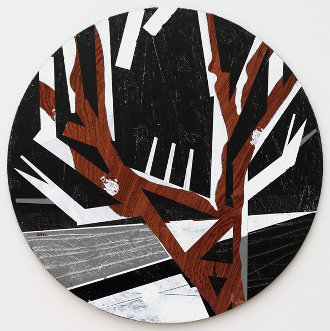 Twixt Heaven & Earth XVIII-B (akryl na okrągłej tablicy) autorstwa Sara Hayward