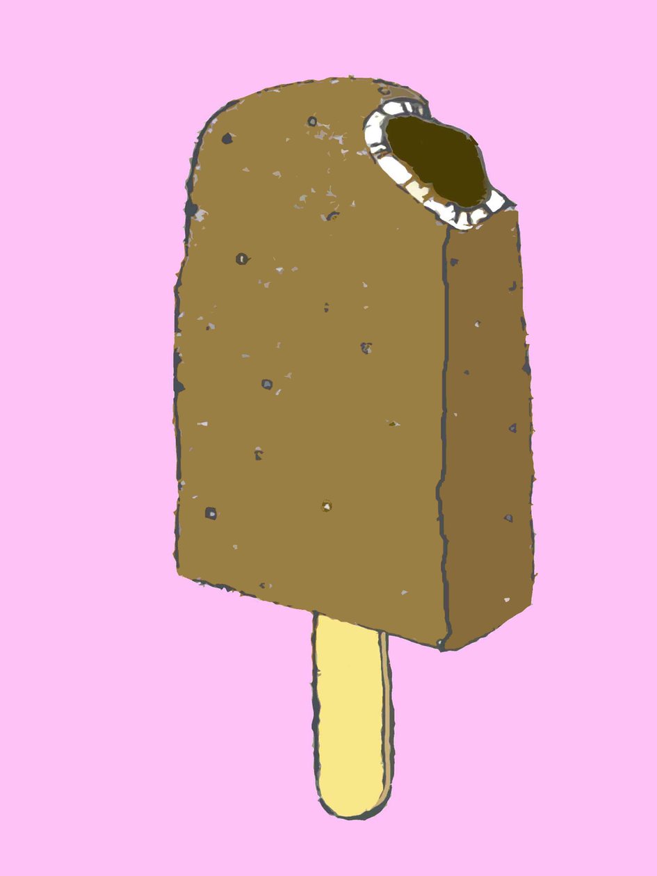 Choc lolly, 2009 (olej i tusz na papierze) autorstwa Sarah Thompson Engels