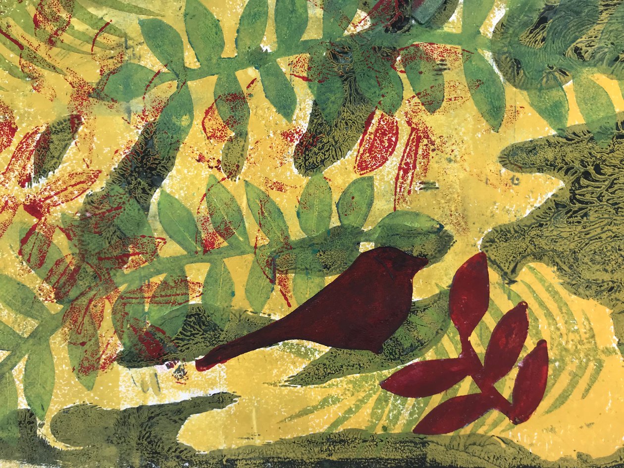 Żółta ochra botaniczna (monodruk na papierze) autorstwa Sarah Thompson Engels